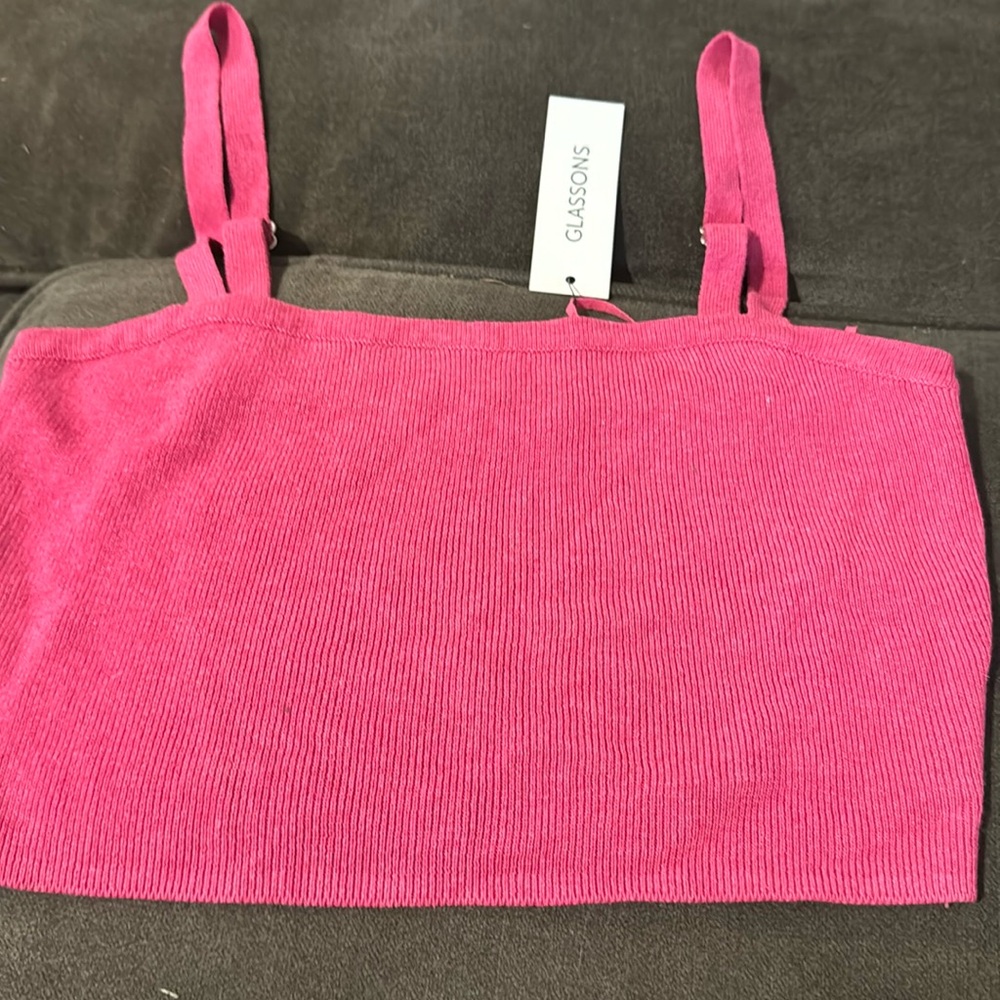 Pink Glassons crop top